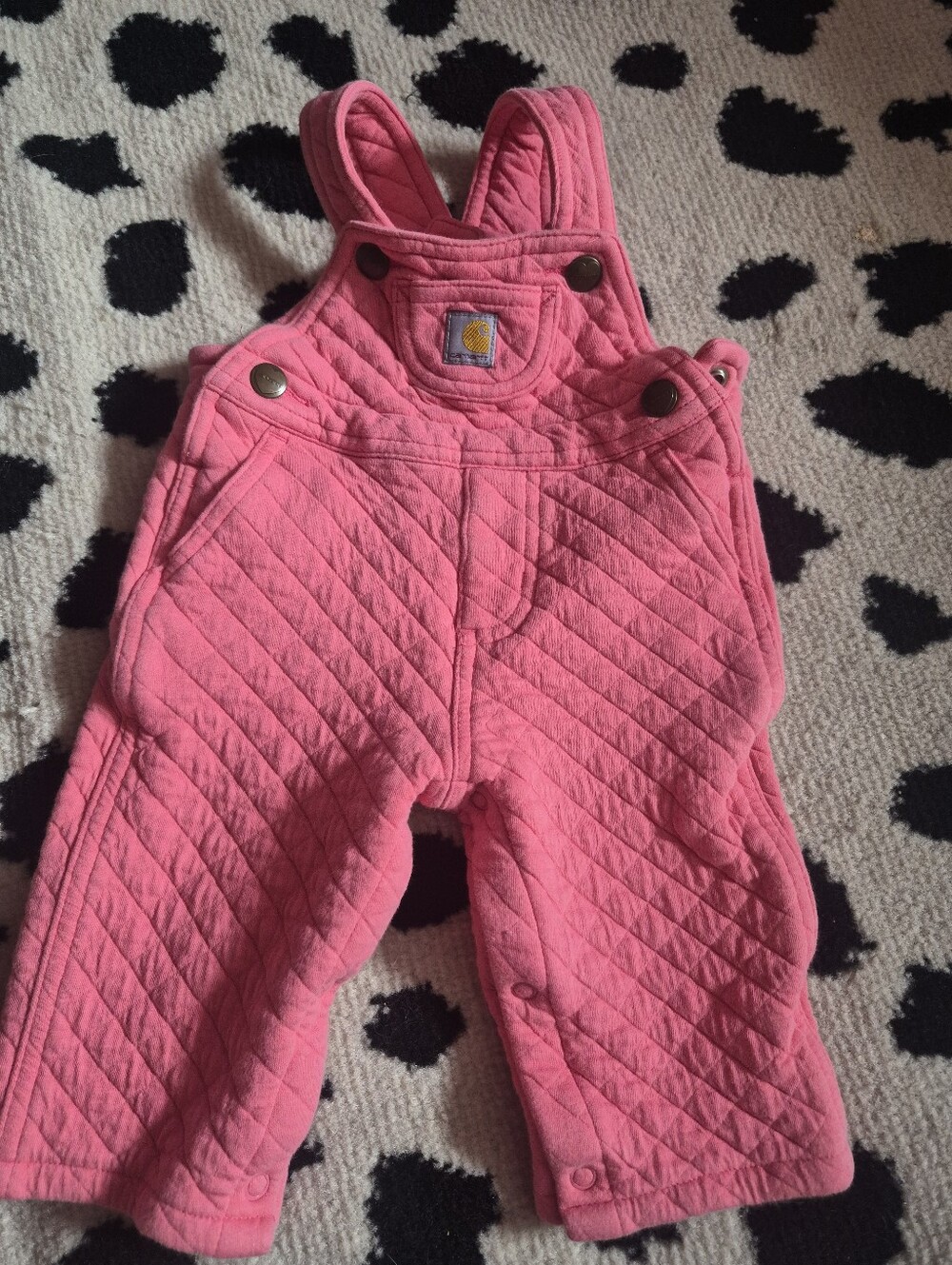 Pink Carhartt Quilted Bib Overalls
